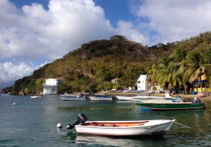 Looking off the dinghy dock at Les Saintes